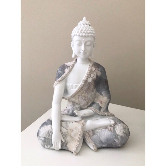 Other - White Buddha Ceramic Figurine